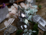 Charger l&#39;image dans la galerie, Collier Métamorphoses - Quartz rose &amp; Fluorine - Argent 925
