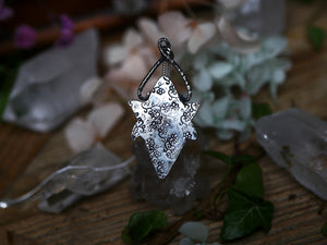 Collier Métamorphoses - Quartz rose & Fluorine - Argent 925