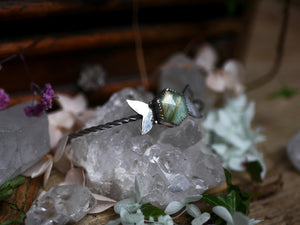 Jonc Métamorphoses - Quartz rutile & Amazonite - Argent 925