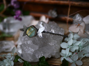 Jonc Métamorphoses - Quartz rutile & Amazonite - Argent 925