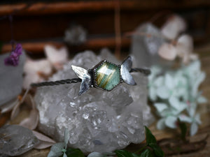 Jonc Métamorphoses - Quartz rutile & Amazonite - Argent 925