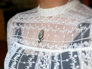 Collier Métamorphoses - Agate & Aigue marine mousse - Argent 925