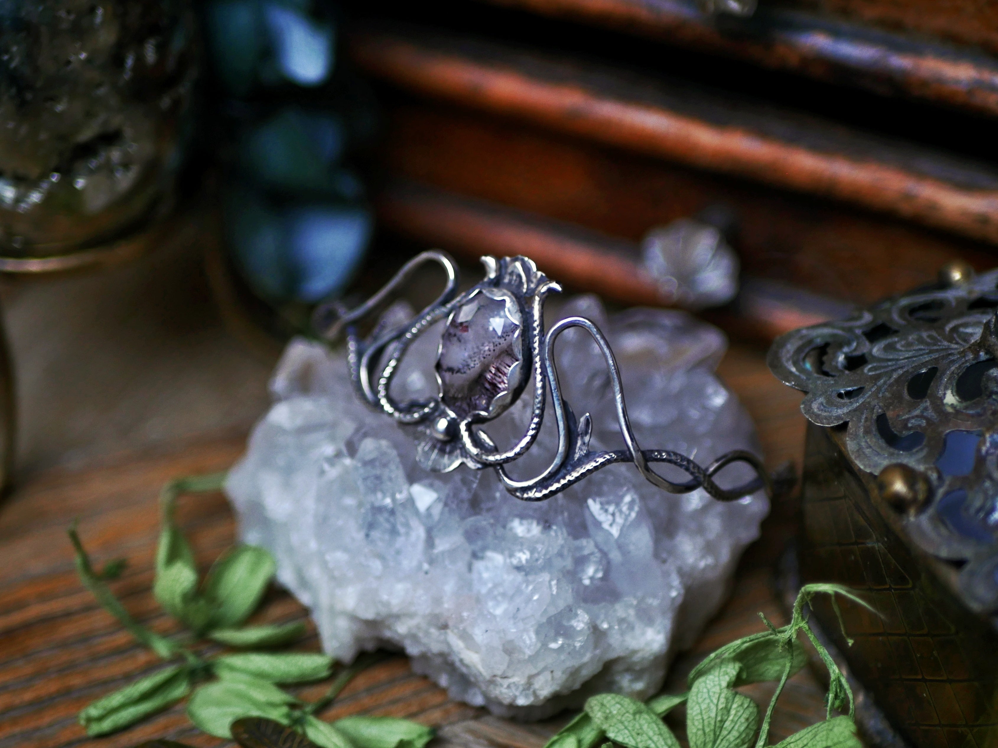 Bracelet Jonc Art Nouveau - Super Seven & Argent 925