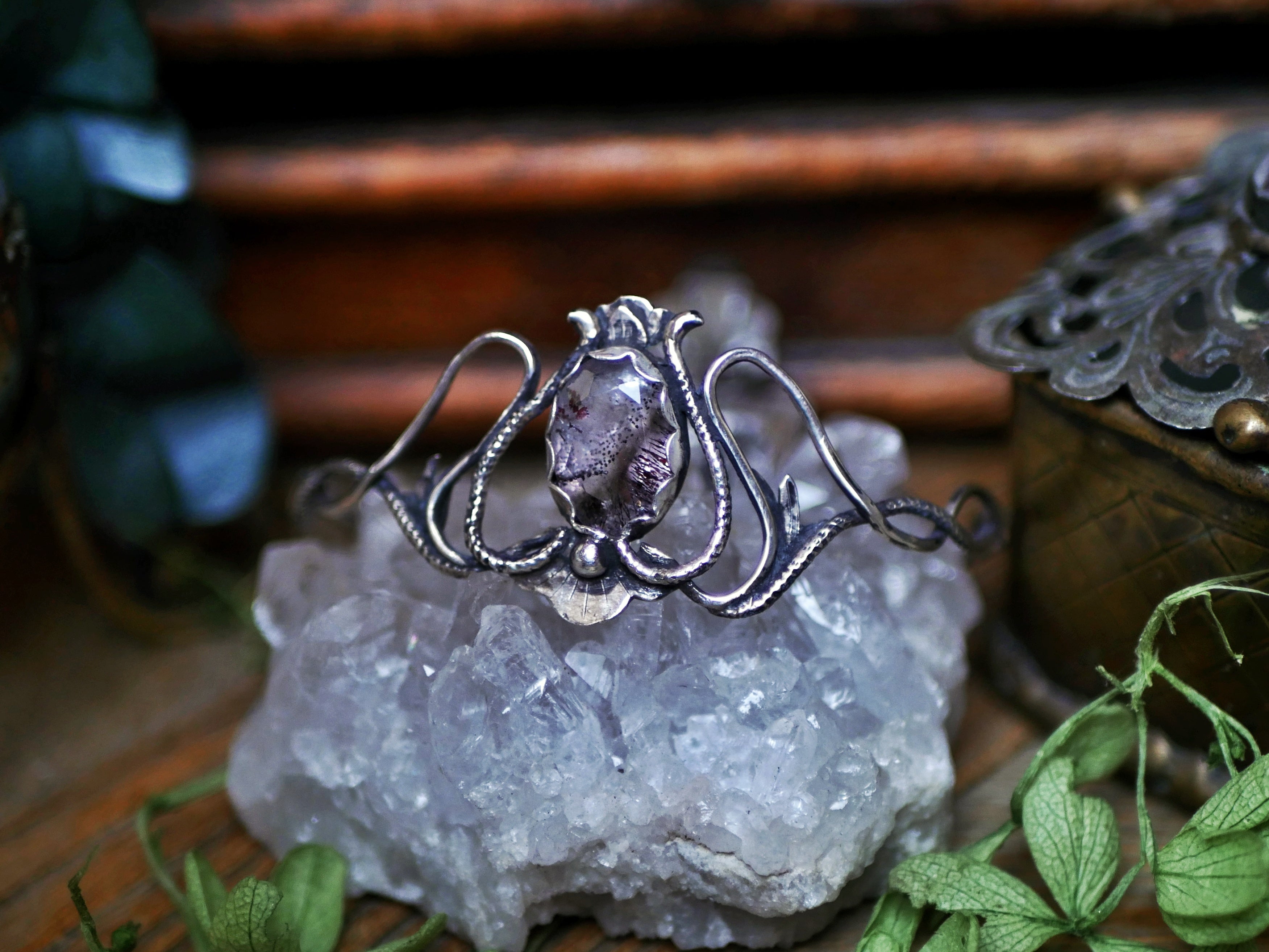 Bracelet Jonc Art Nouveau - Super Seven & Argent 925