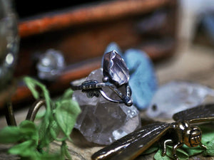 Bague Art Nouveau VI - Quartz Rose & Argent 925