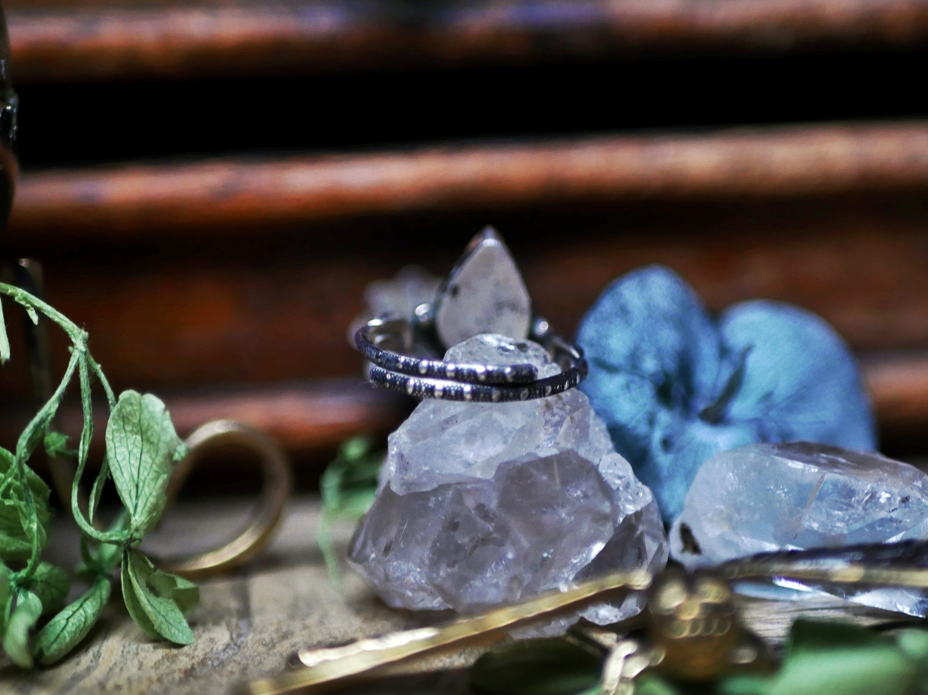 Bague Art Nouveau VI - Quartz Rose & Argent 925