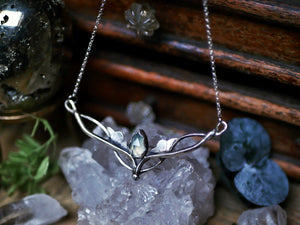 Collier Art Nouveau VI - Calcédoine & Argent 925