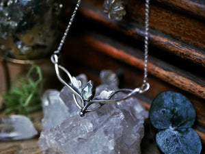 Collier Art Nouveau VI - Calcédoine & Argent 925