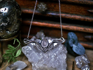 Collier Art Nouveau VI - Quartz rose & Argent 925