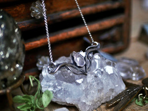 Collier Art Nouveau VI - Quartz rose & Argent 925
