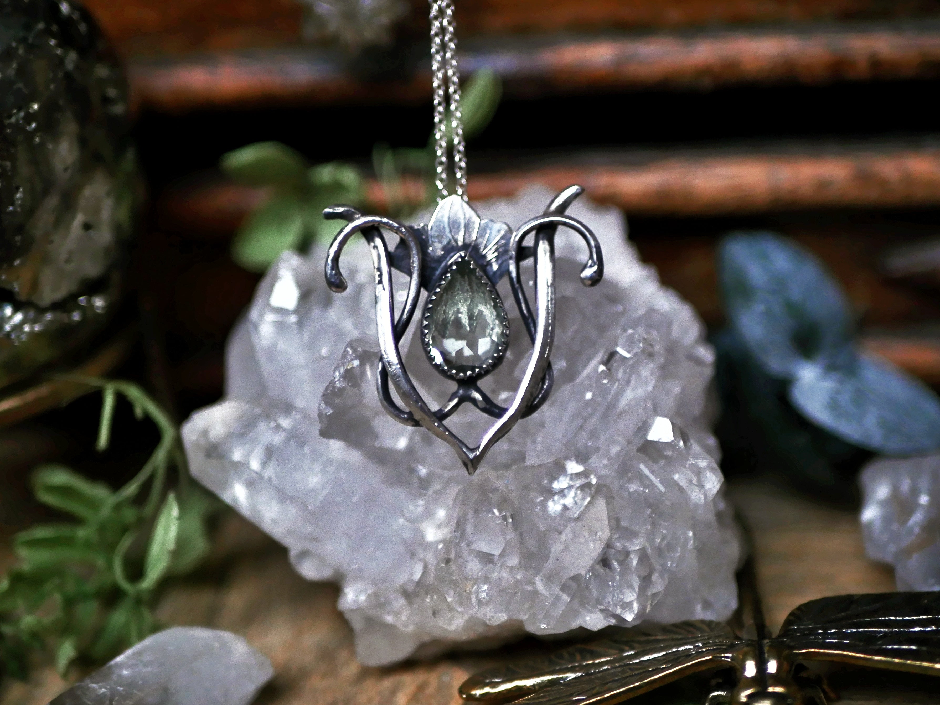 Collier Art Nouveau I - Prasiolite & Argent 925