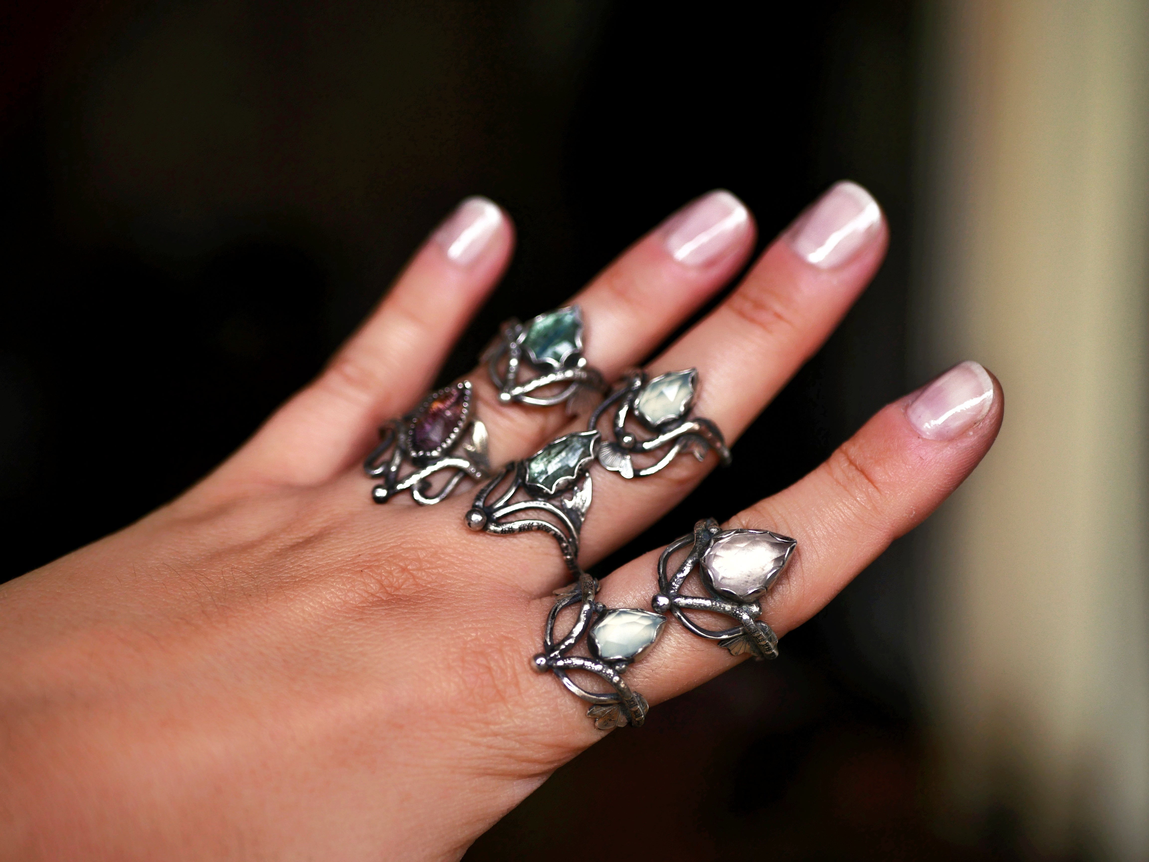 Bague Art Nouveau II - Super Seven & Argent 925