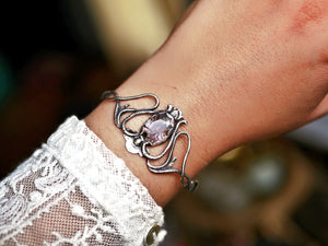 Bracelet Jonc Art Nouveau - Super Seven & Argent 925