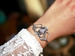 Charger l&#39;image dans la galerie, Bracelet Jonc Art Nouveau - Super Seven &amp; Argent 925

