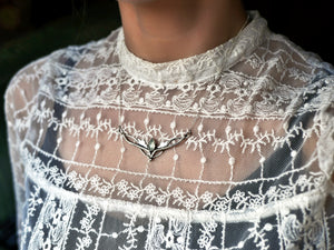 Collier Art Nouveau VI - Calcédoine & Argent 925