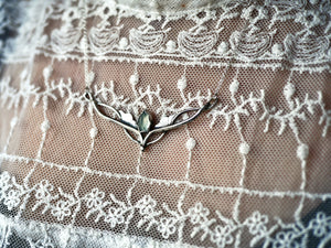 Collier Art Nouveau VI - Calcédoine & Argent 925