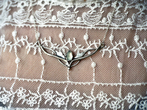 Collier Art Nouveau VI - Calcédoine & Argent 925