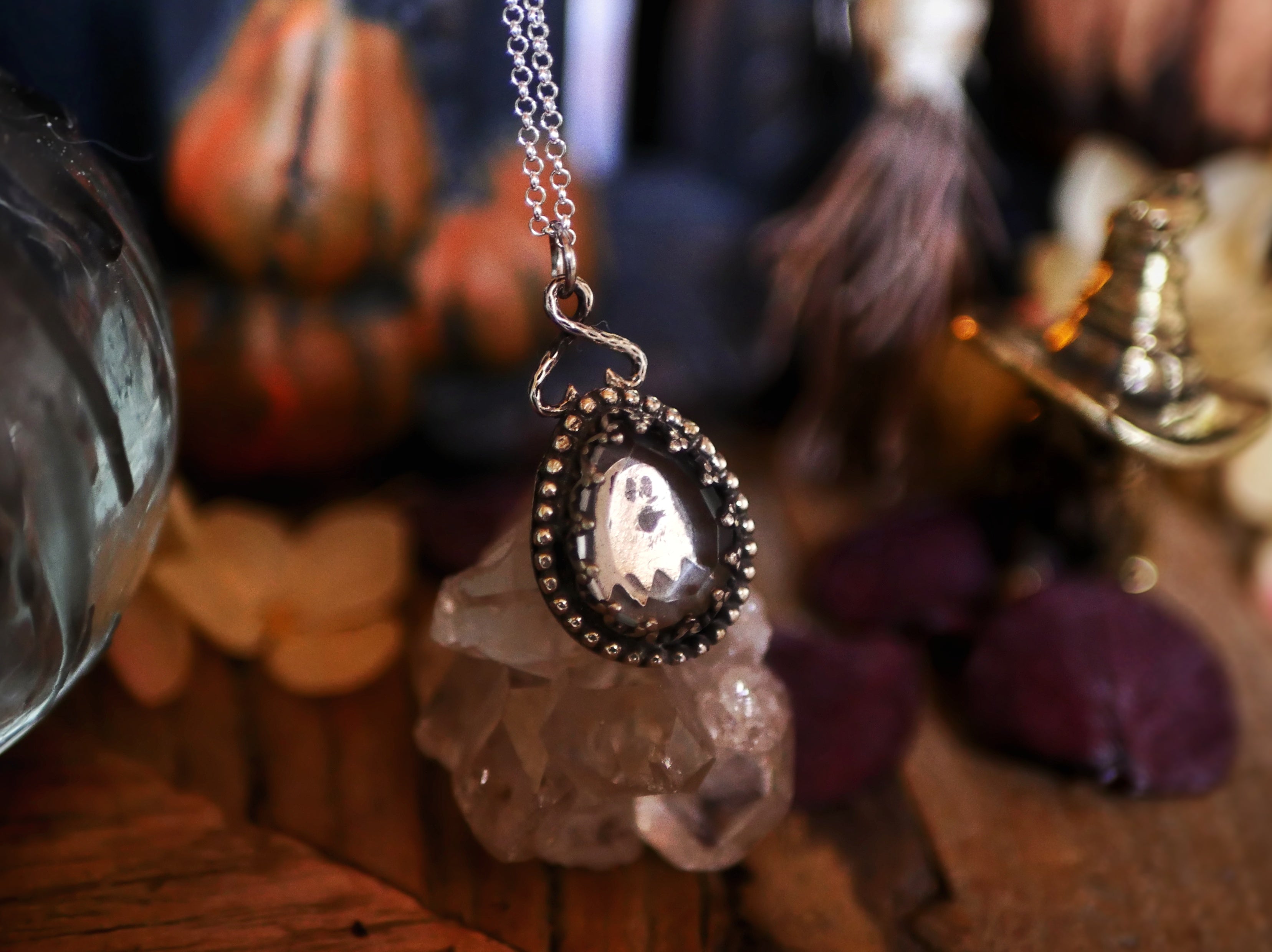 Collier Fantôme - Quartz clair - Argent 925