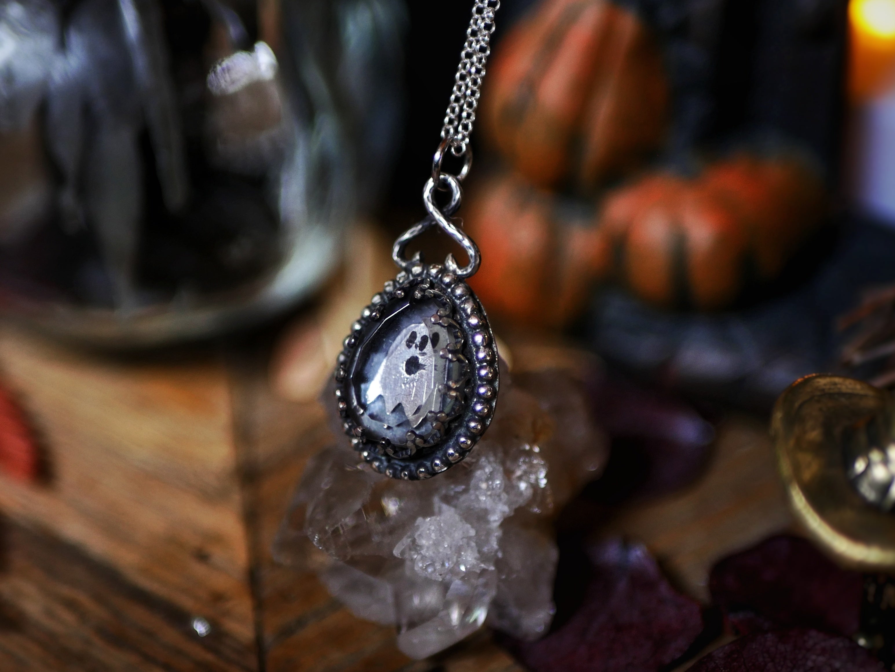 Collier Fantôme - Quartz clair - Argent 925