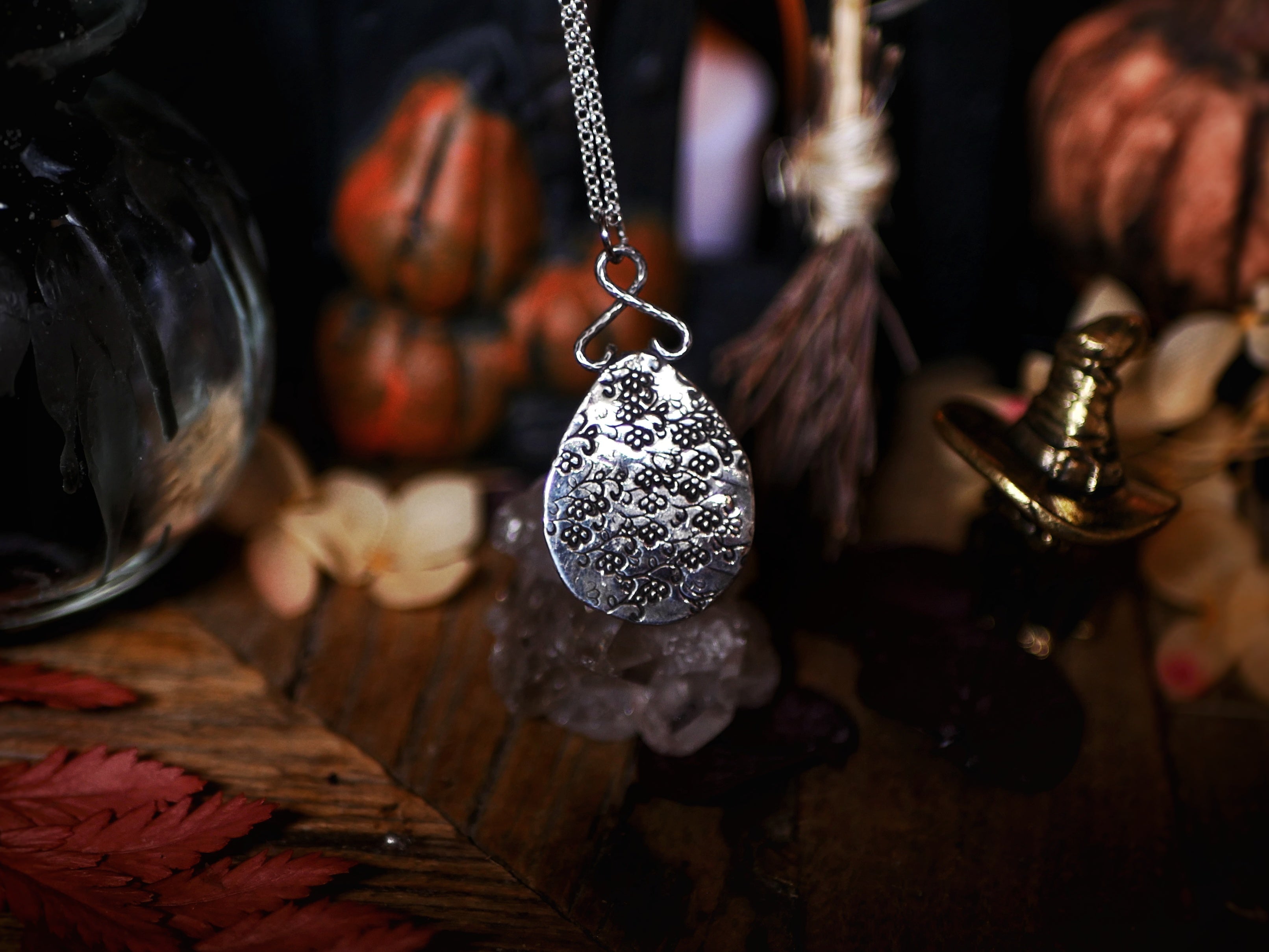 Collier Citrouille - Quartz clair - Argent 925