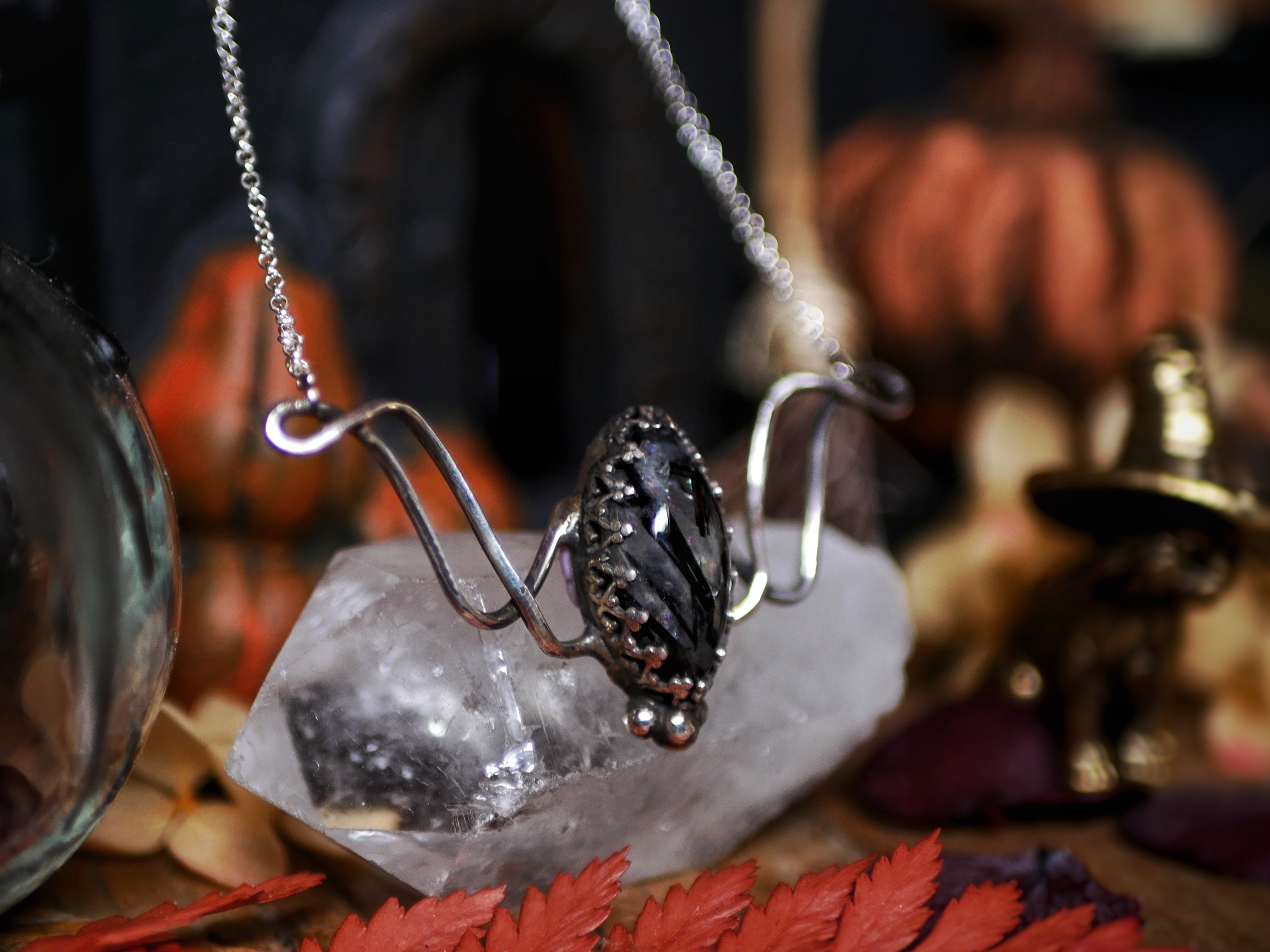 Collier Quartz Tourmaline Marquise - Argent 925