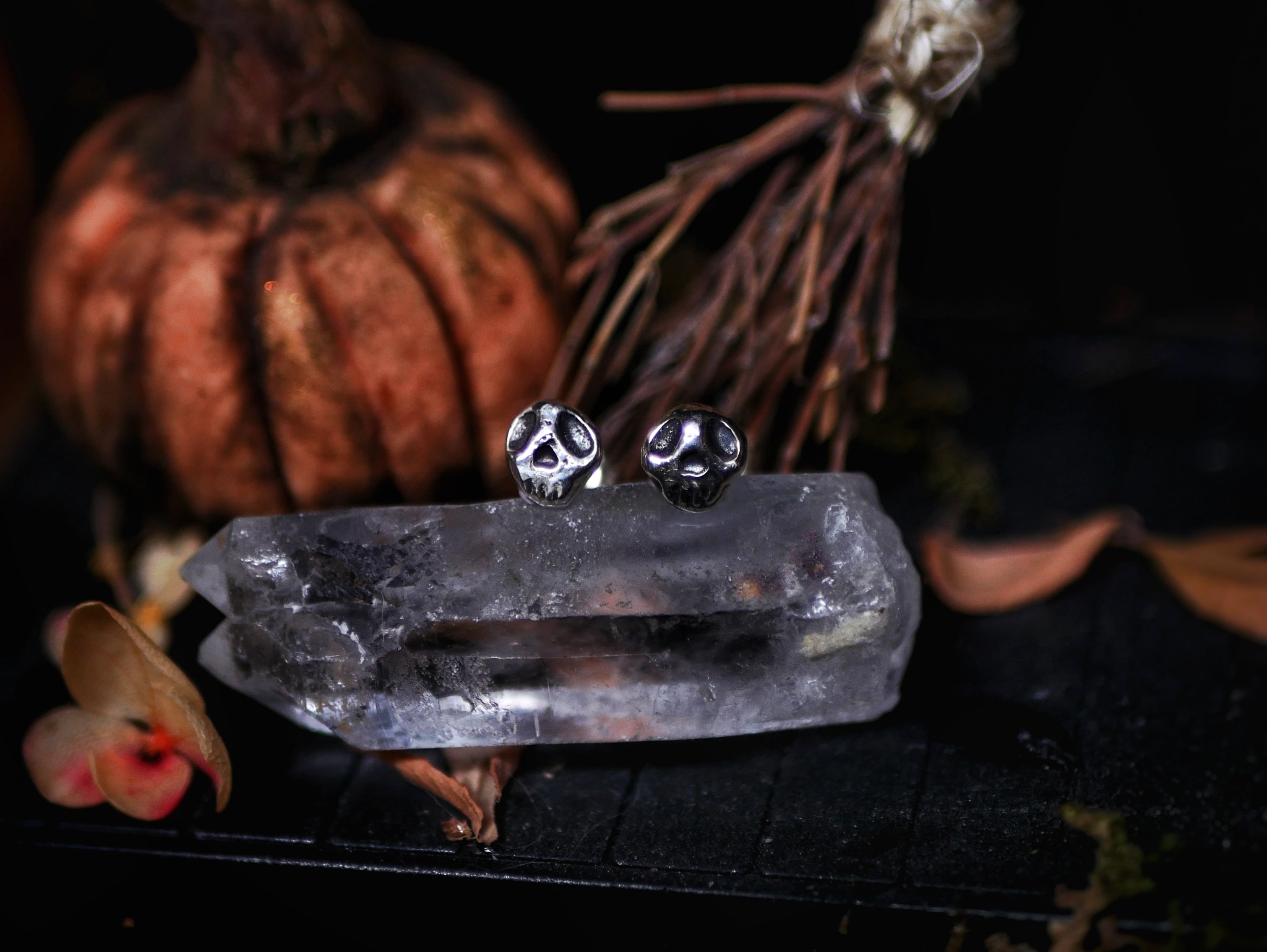 Boucles d'oreilles Crâne - Argent 925