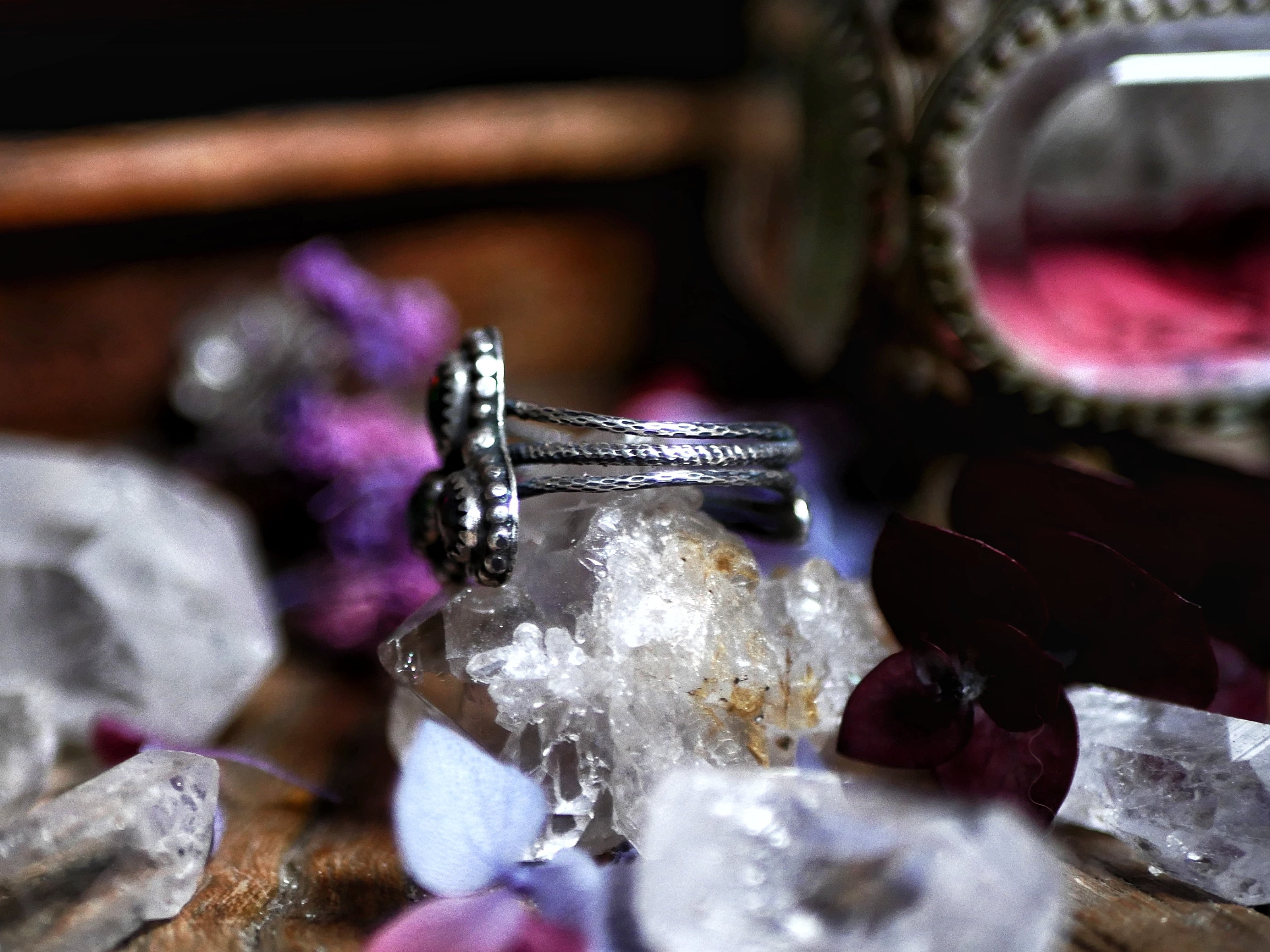 Bague Opale Noire I - Argent 925