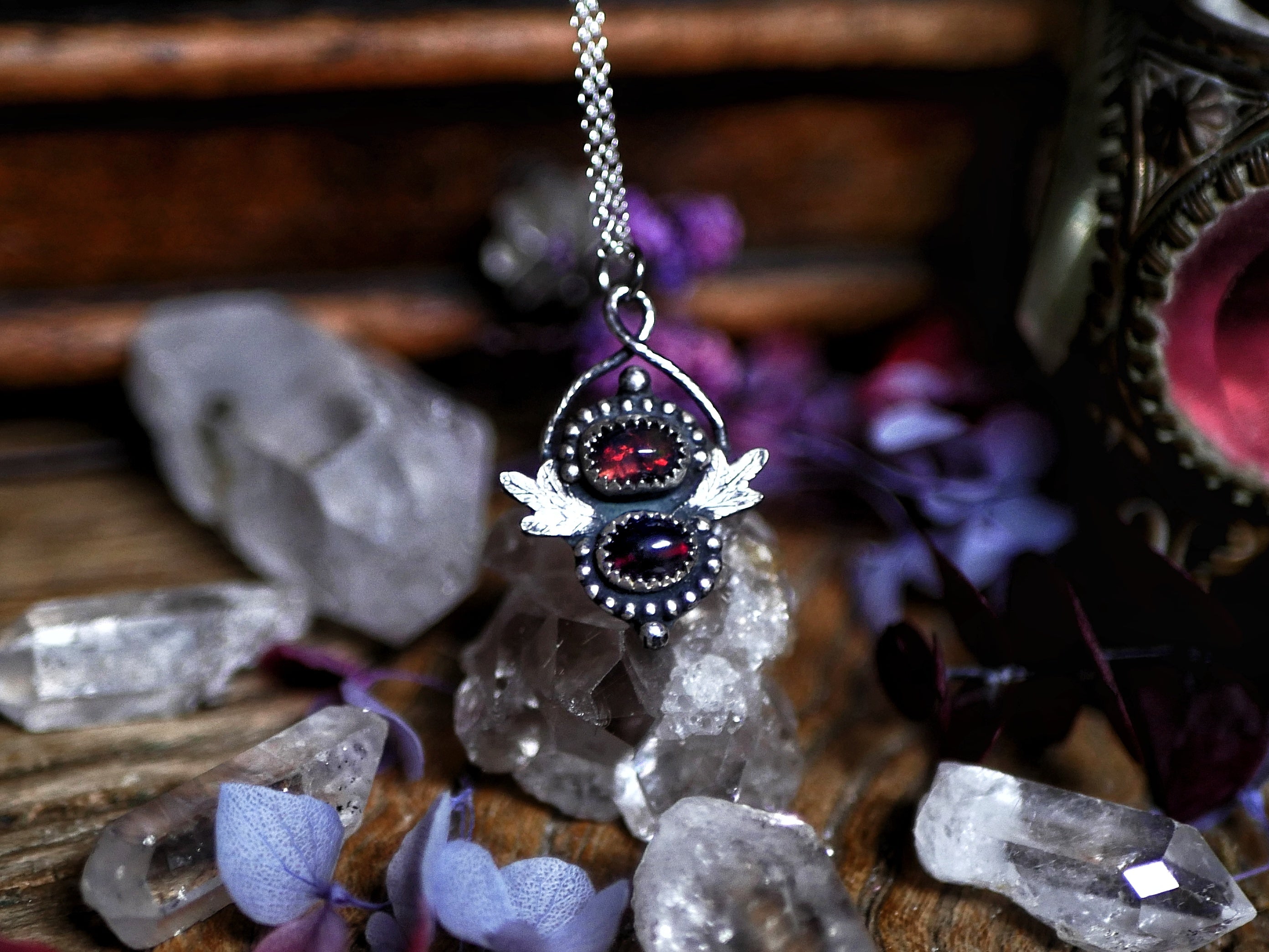 Collier Opale Noire II - Argent 925