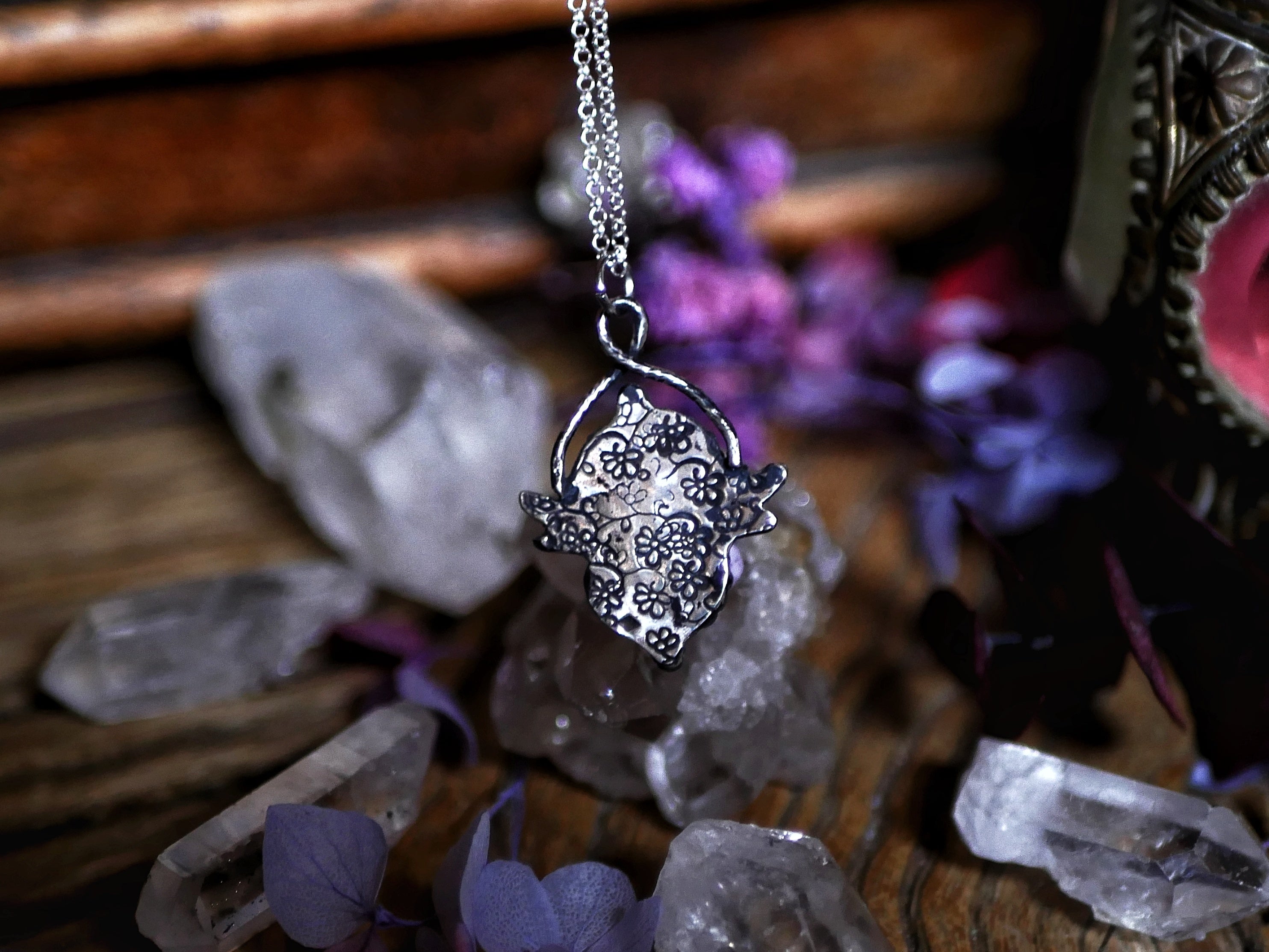 Collier Opale Noire II - Argent 925