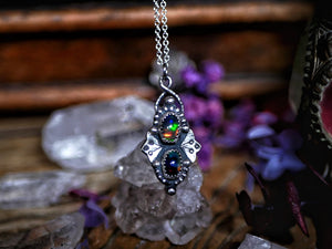 Collier Opale Noire I - Argent 925
