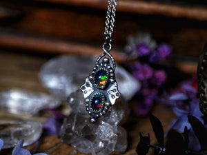 Collier Opale Noire I - Argent 925