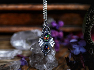 Collier Opale Noire I - Argent 925