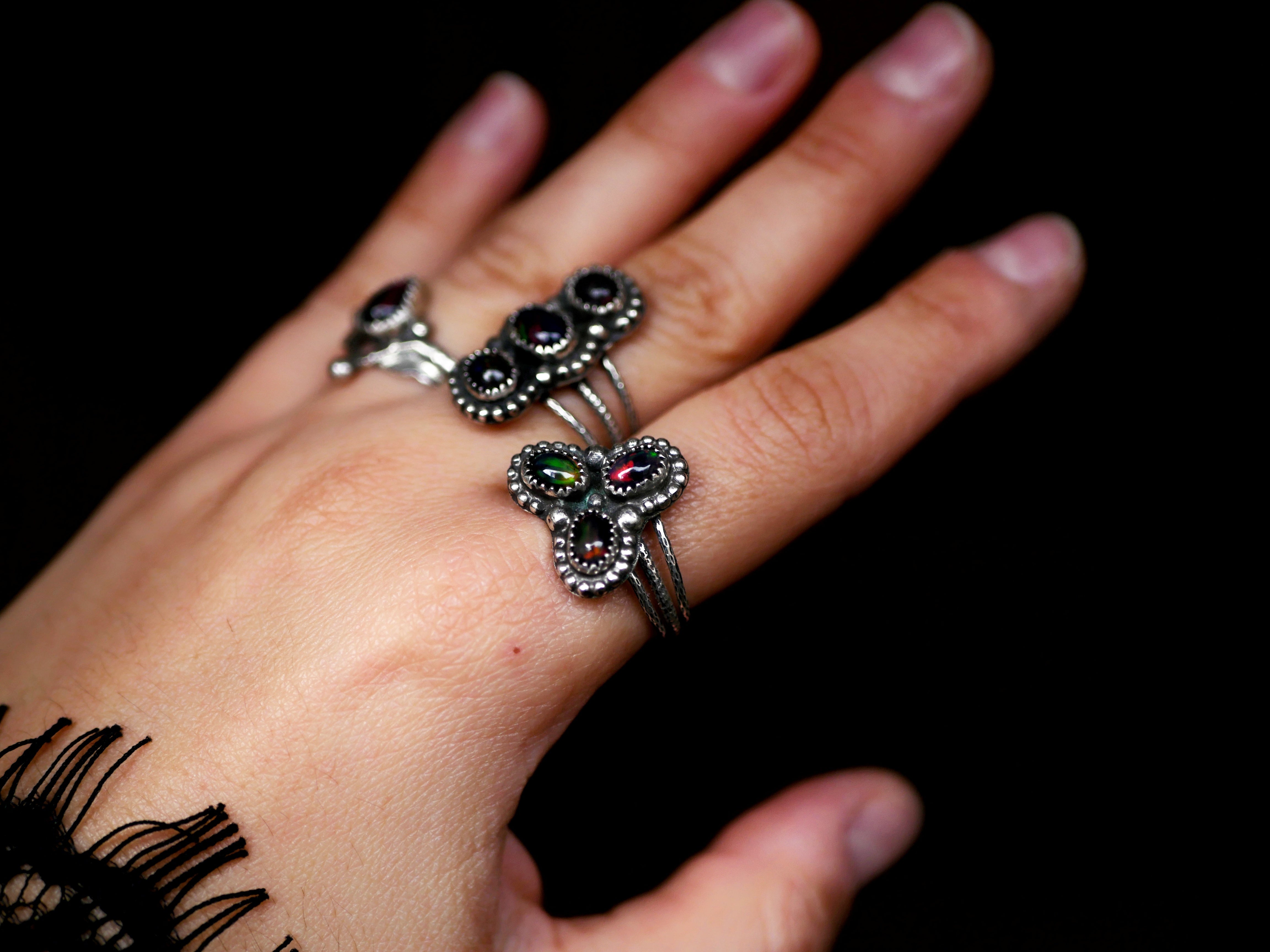Bague Opale Noire I - Argent 925