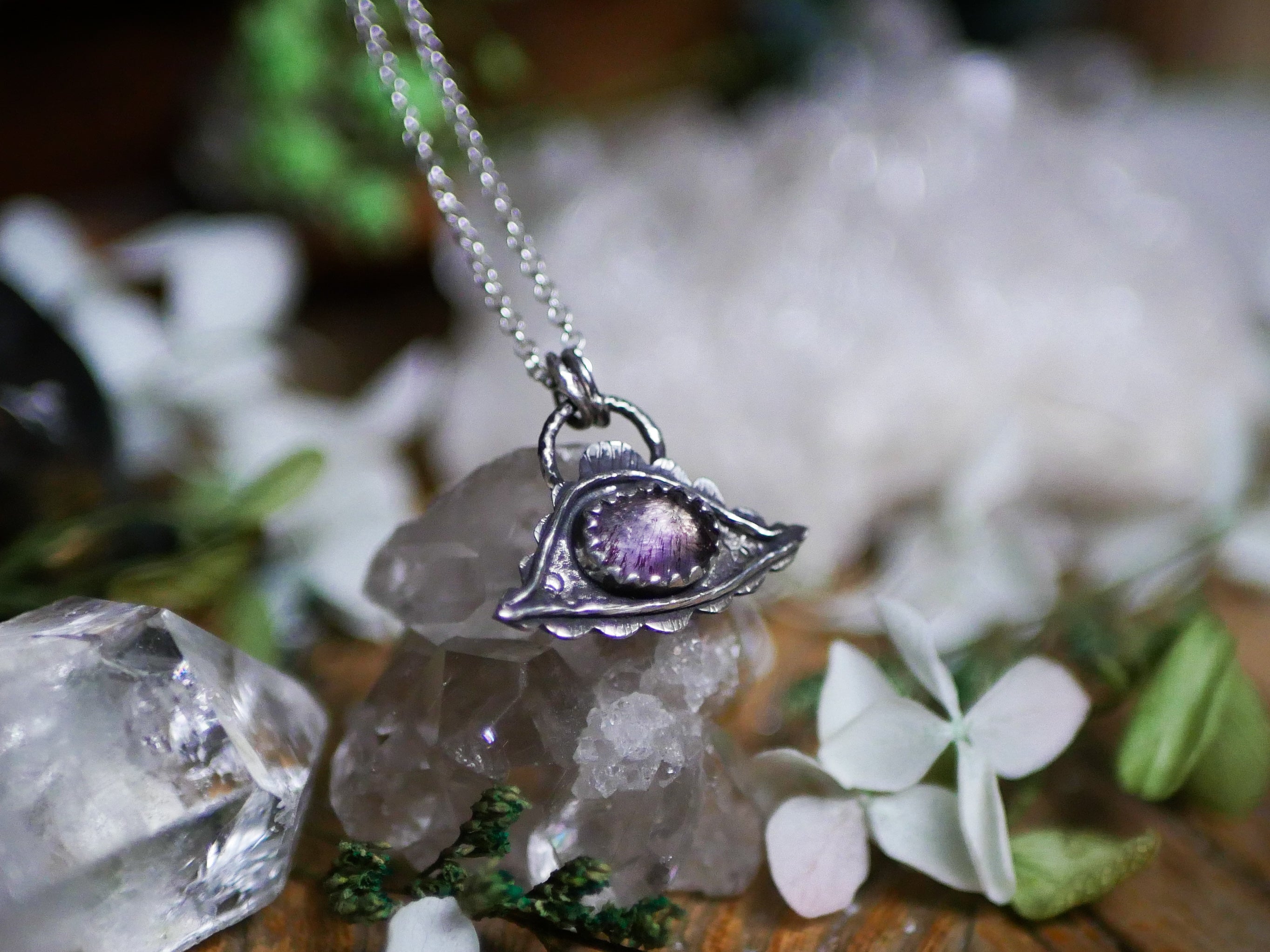 Amulette Oeil VI - Super Seven & Argent 925