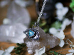 Charger l&#39;image dans la galerie, Amulette Oeil VII - Apatite &amp; Argent 925
