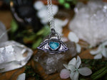 Charger l&#39;image dans la galerie, Amulette Oeil VII - Apatite &amp; Argent 925
