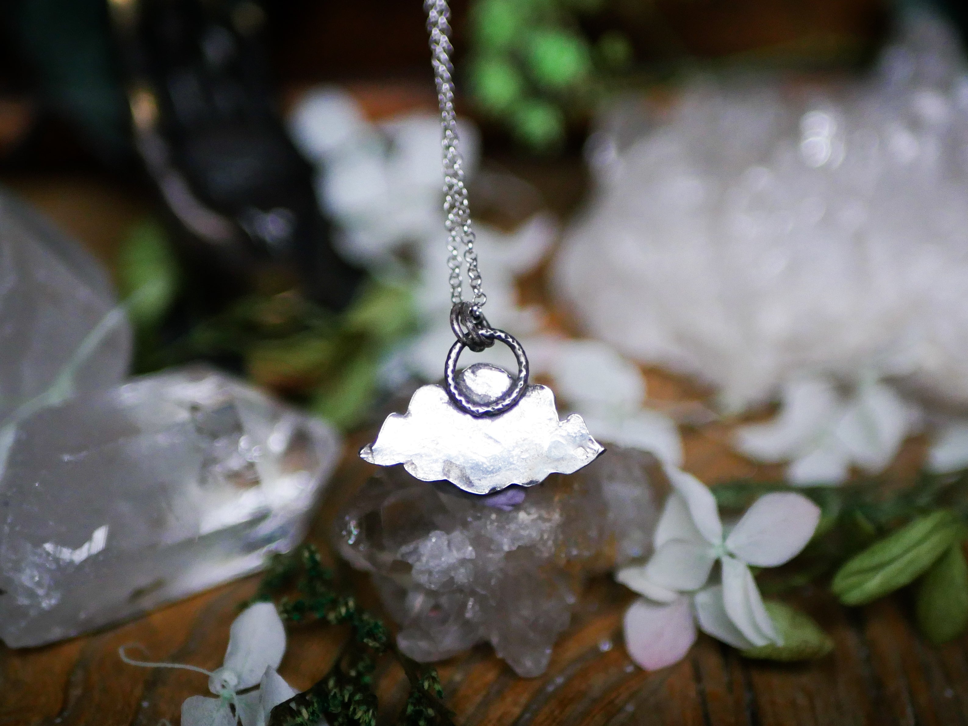 Amulette Oeil VIII - Kyanite verte & Argent 925