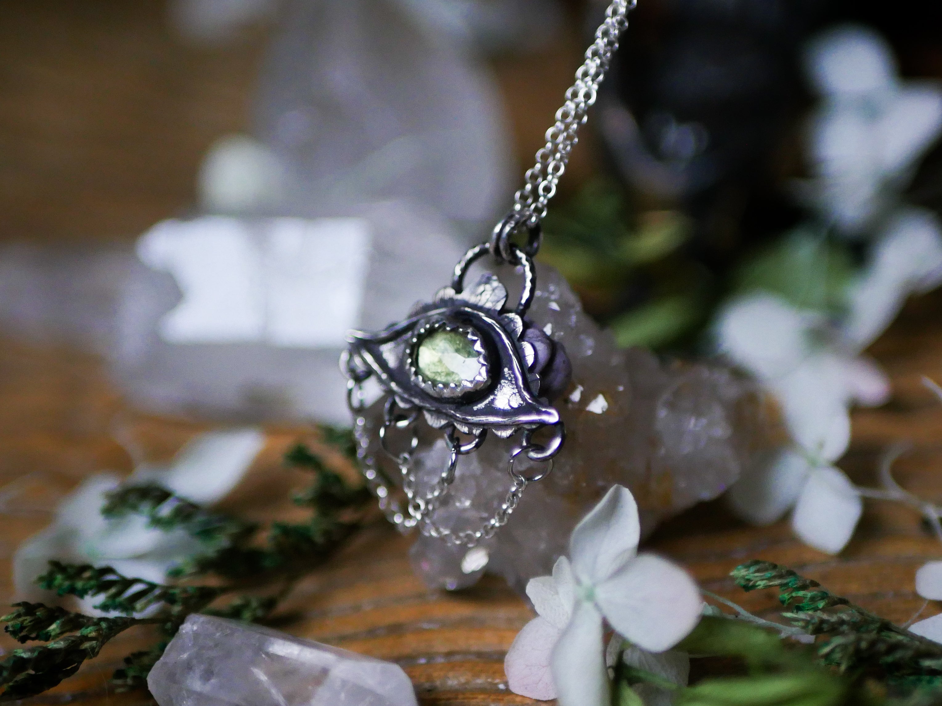 Amulette Oeil XI - Péridot & Argent 925