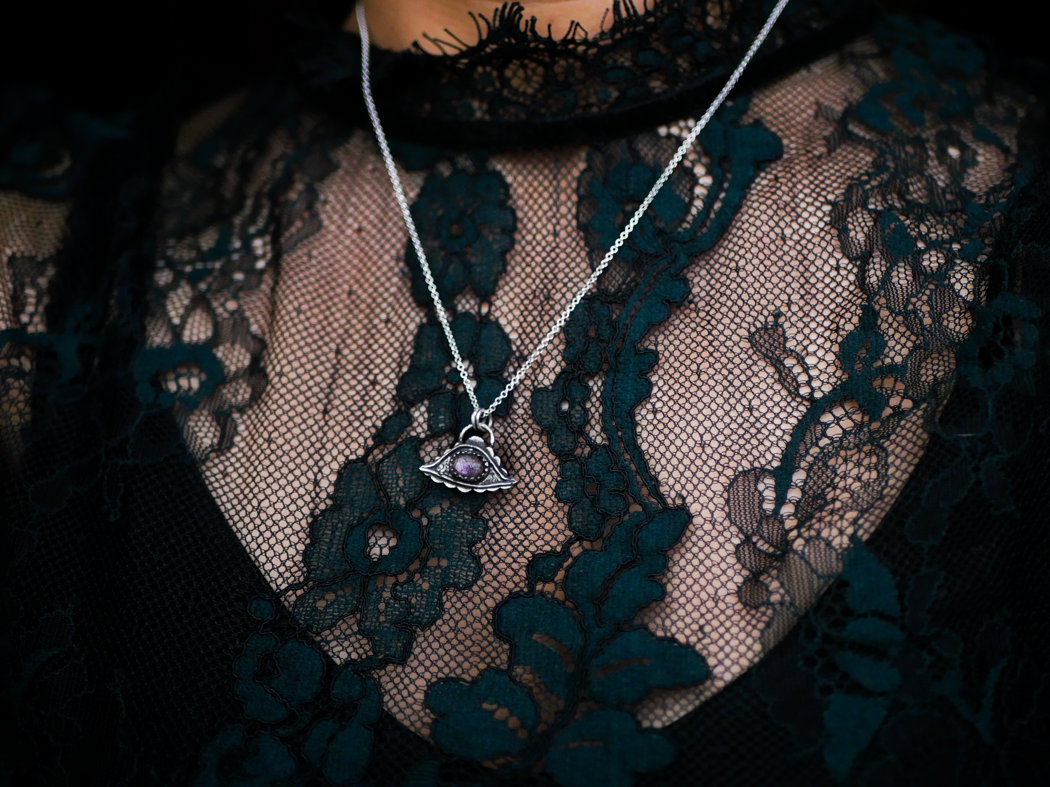 Amulette Oeil VI - Super Seven & Argent 925