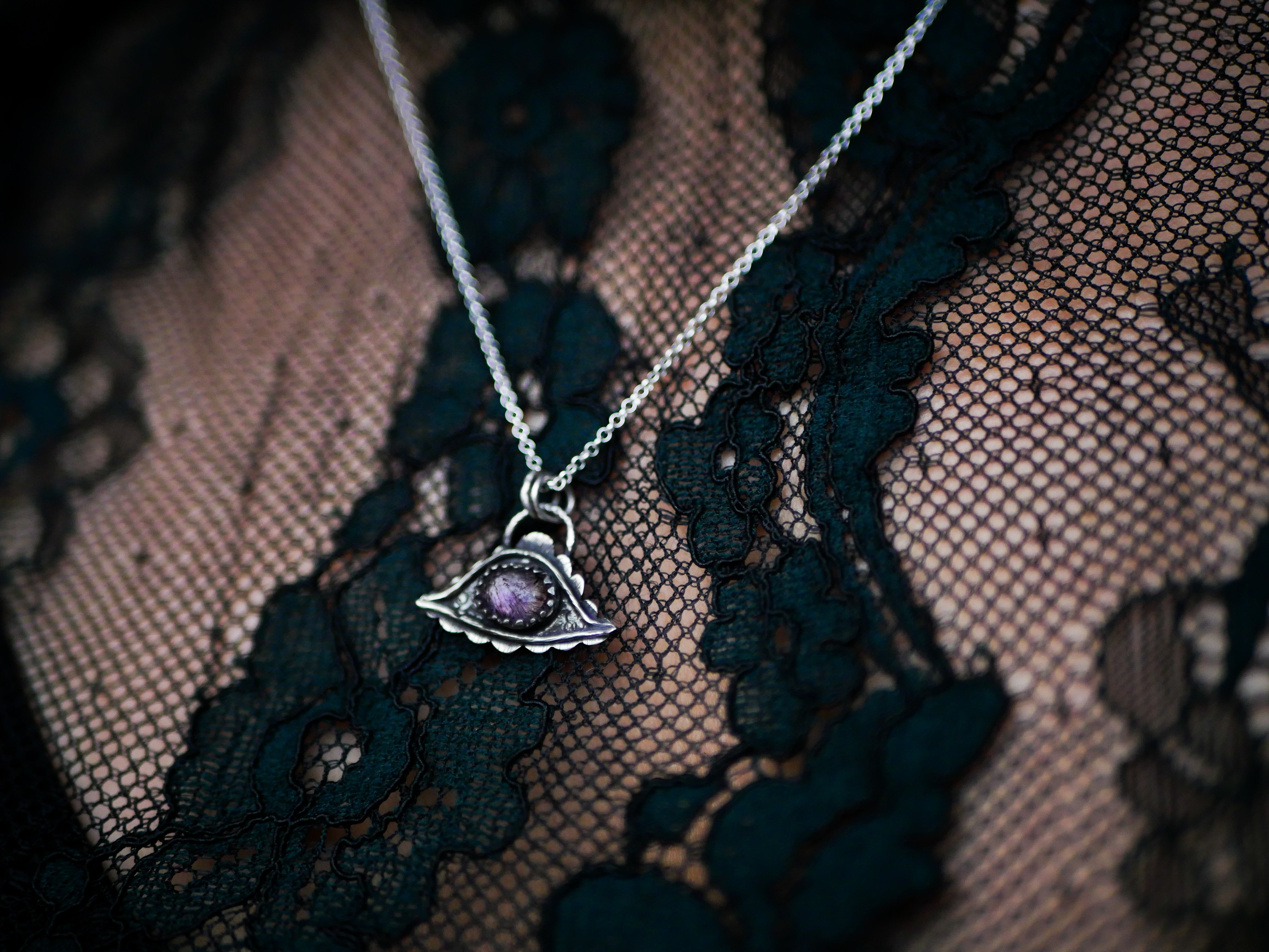 Amulette Oeil VI - Super Seven & Argent 925