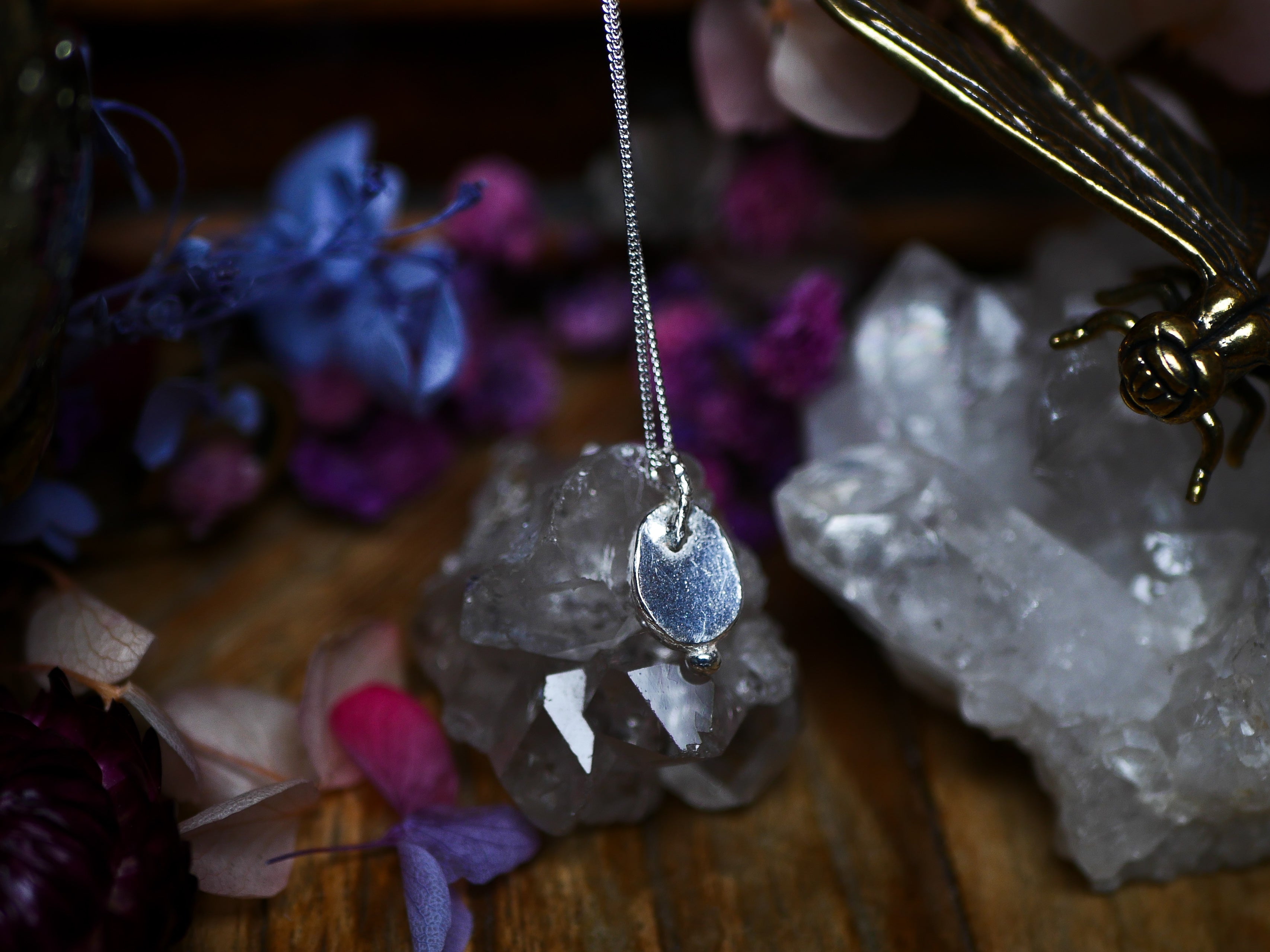 Collier "Simple" Diamant d'Herkimer - Argent 925