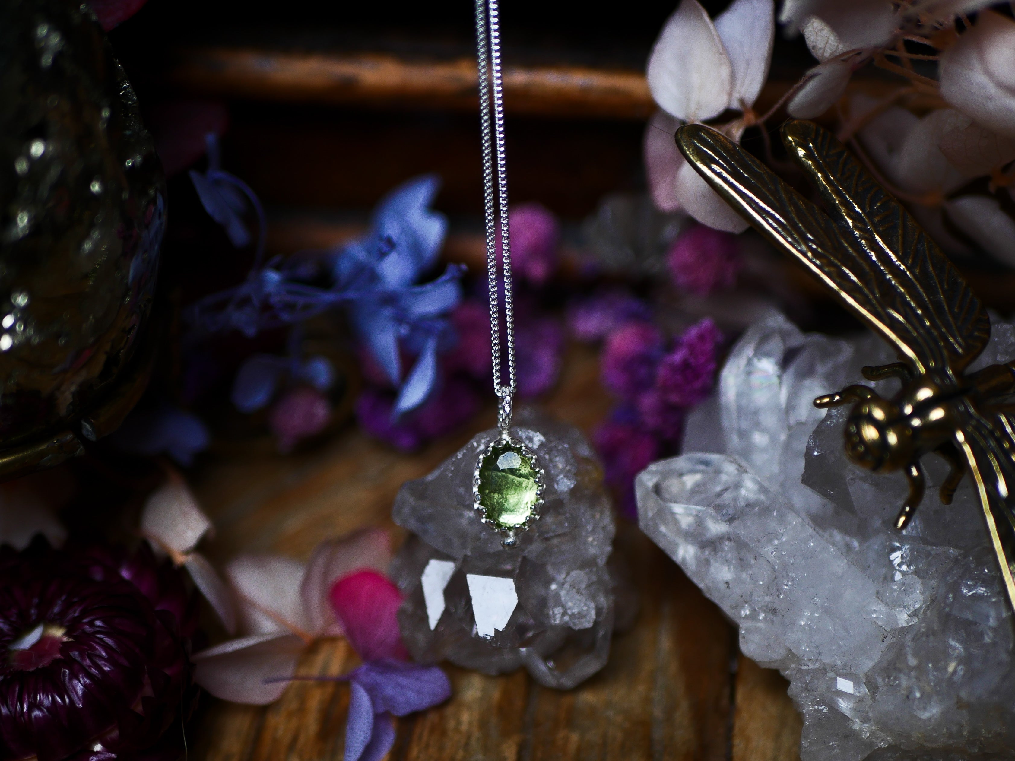 Collier "Simple" Péridot - Argent 925