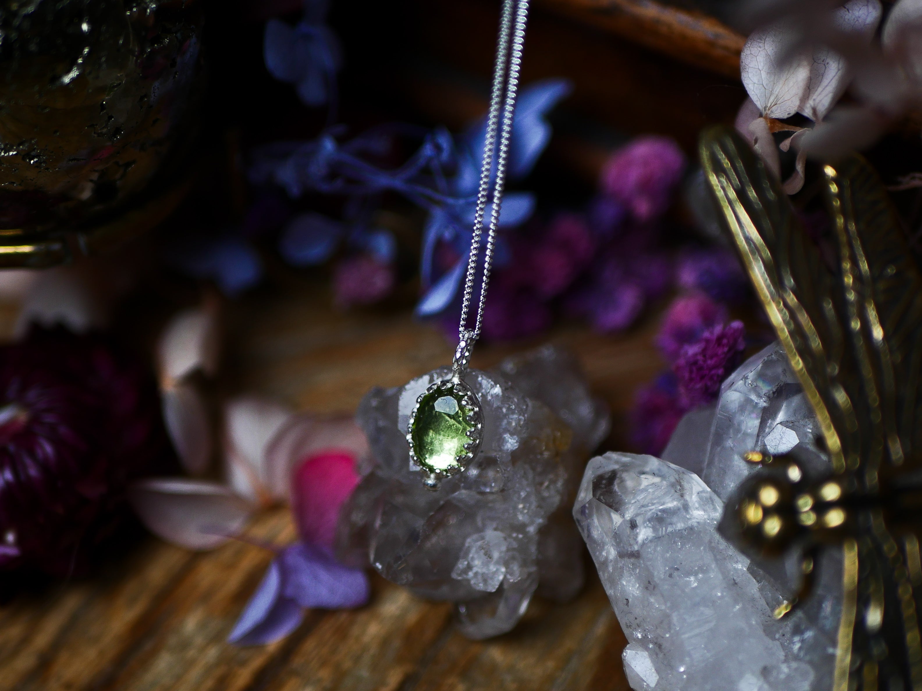 Collier "Simple" Péridot - Argent 925