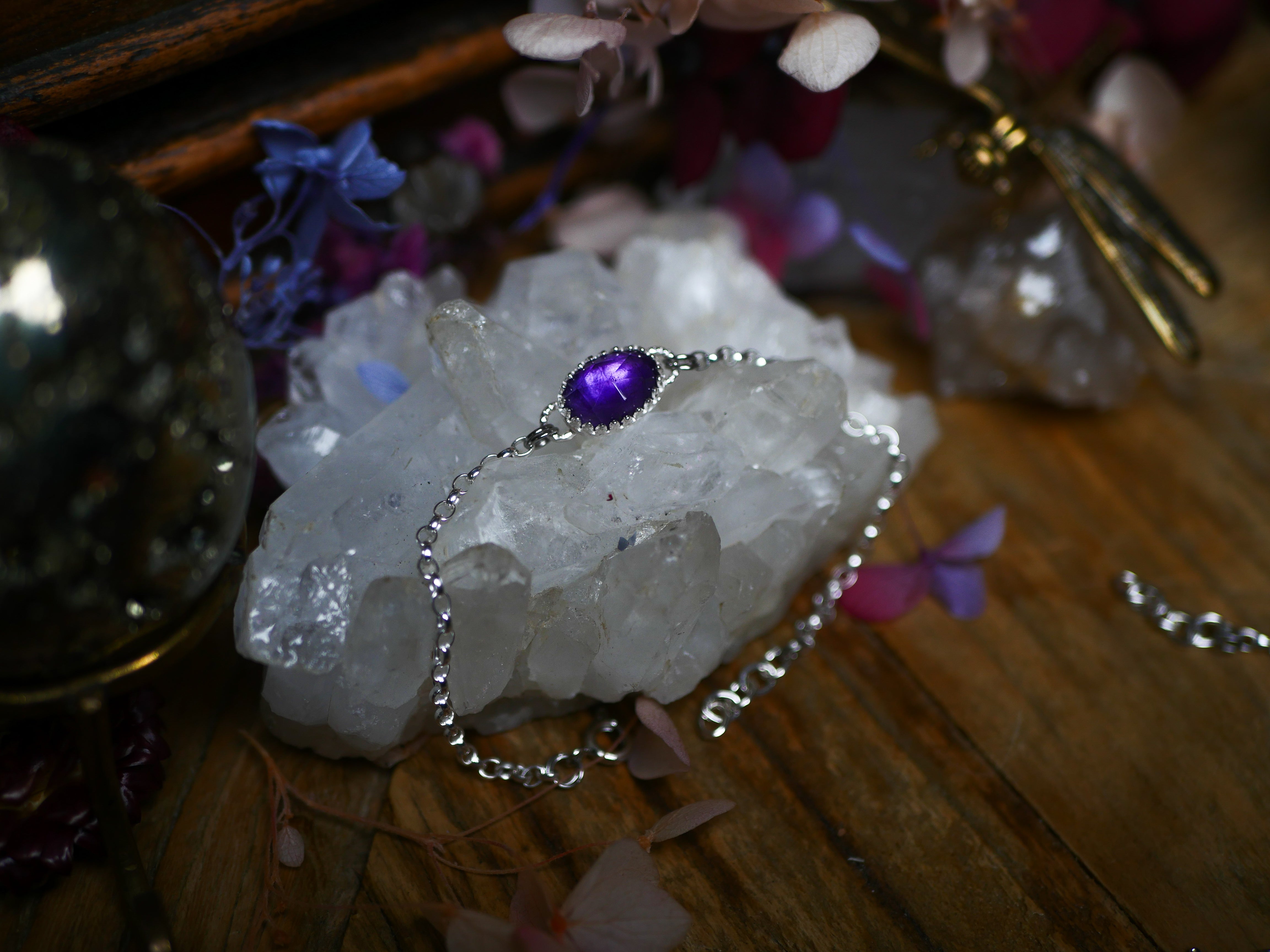 RÉSERVÉ NADIA - Bracelet Améthyste - Argent 925