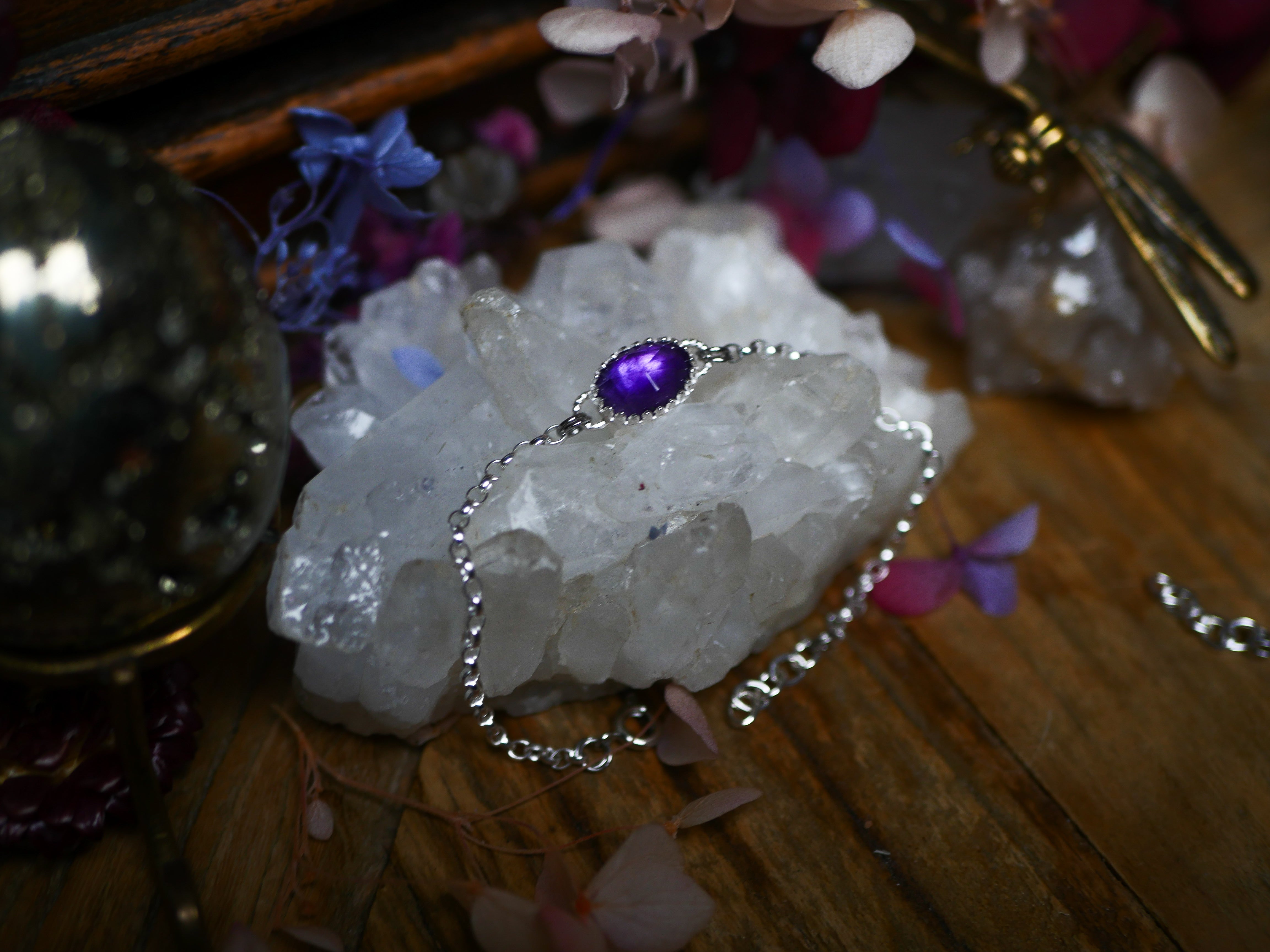 RÉSERVÉ NADIA - Bracelet Améthyste - Argent 925