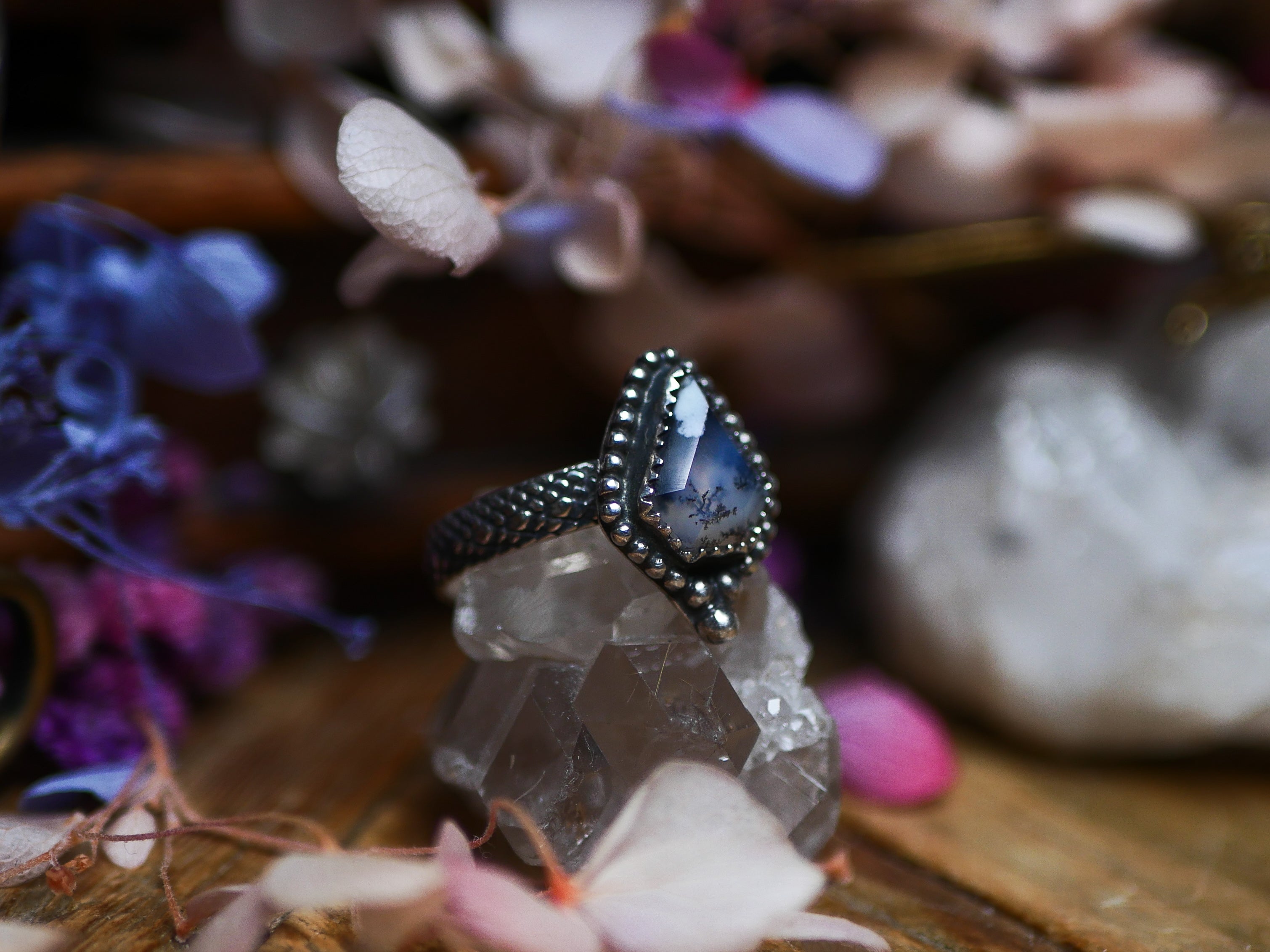 Bague Agate Dendritique - Argent 925