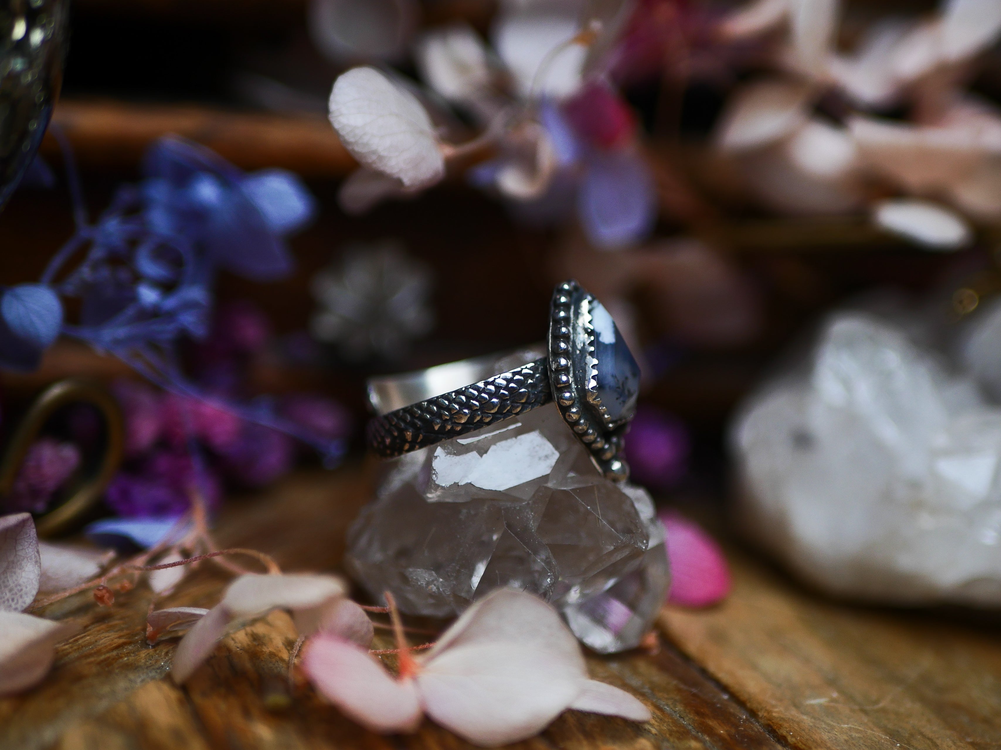 Bague Agate Dendritique - Argent 925