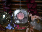Charger l&#39;image dans la galerie, Talisman réversible - Quartz Rose &amp; Diamant d&#39;Herkimer- Argent 925
