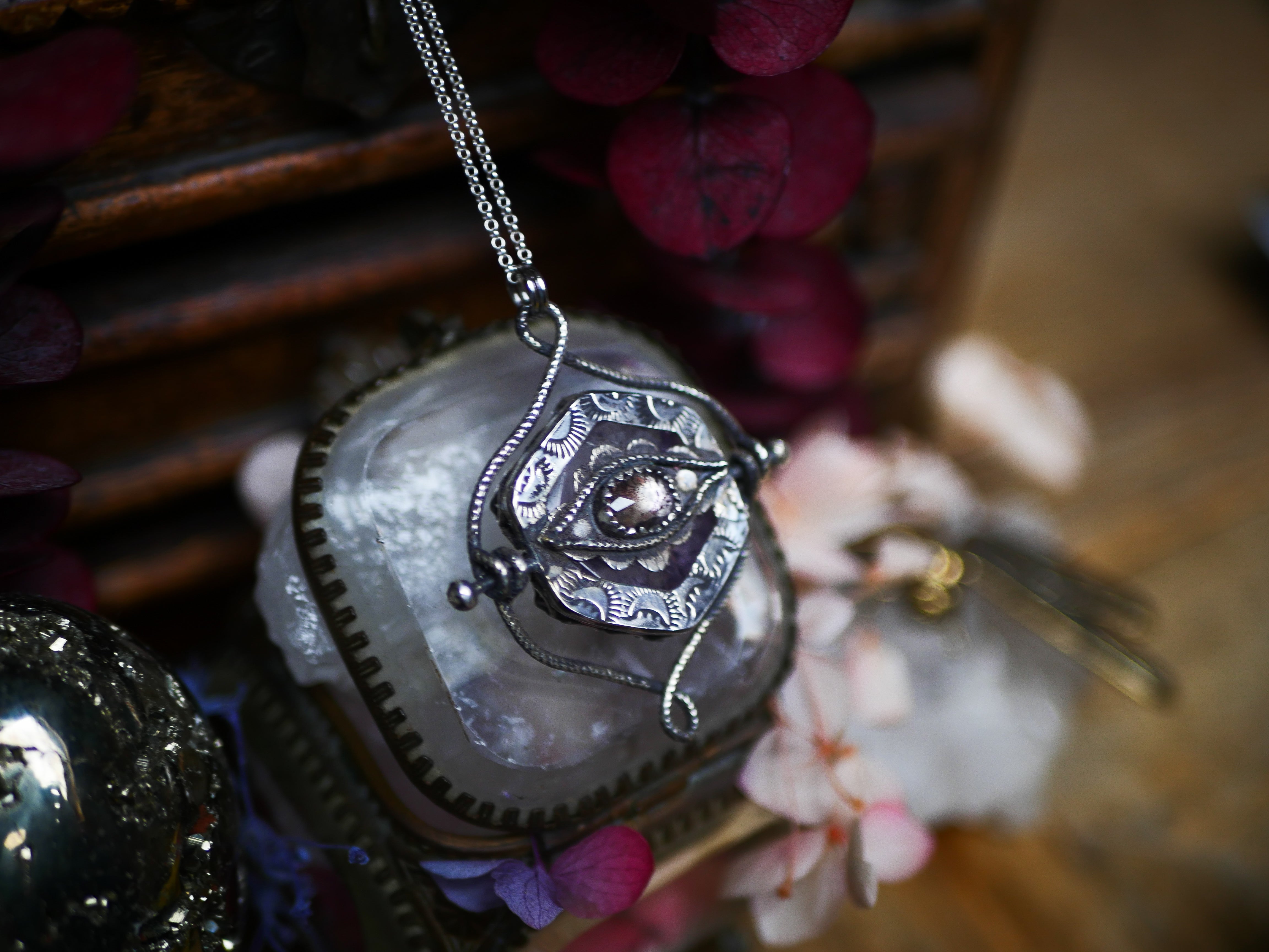 Talisman réversible - Améthyste & Super Seven - Argent 925