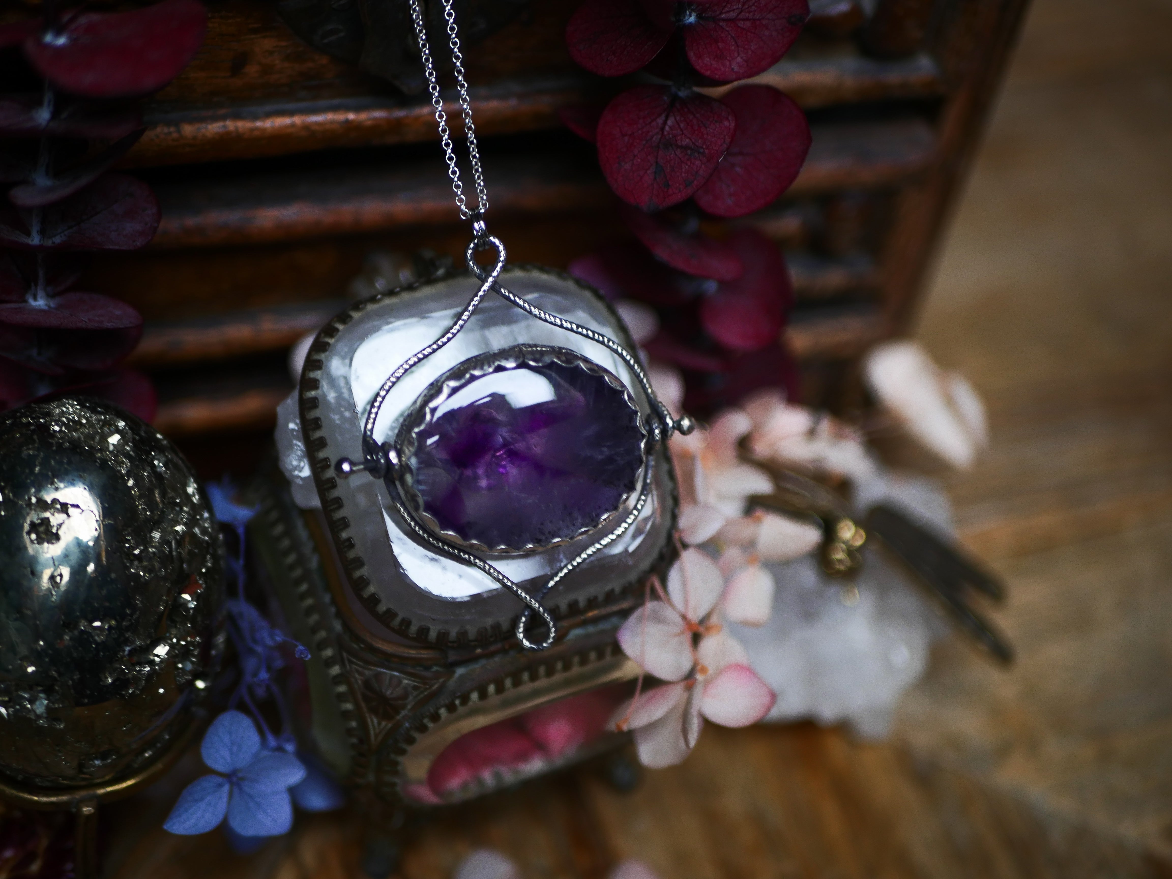 Talisman réversible - Améthyste Trapiche & Super Seven - Argent 925